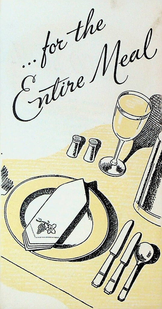 Urbana Wine Company 1940s Brochure Gold Seal Sauternes For The Entire Meal