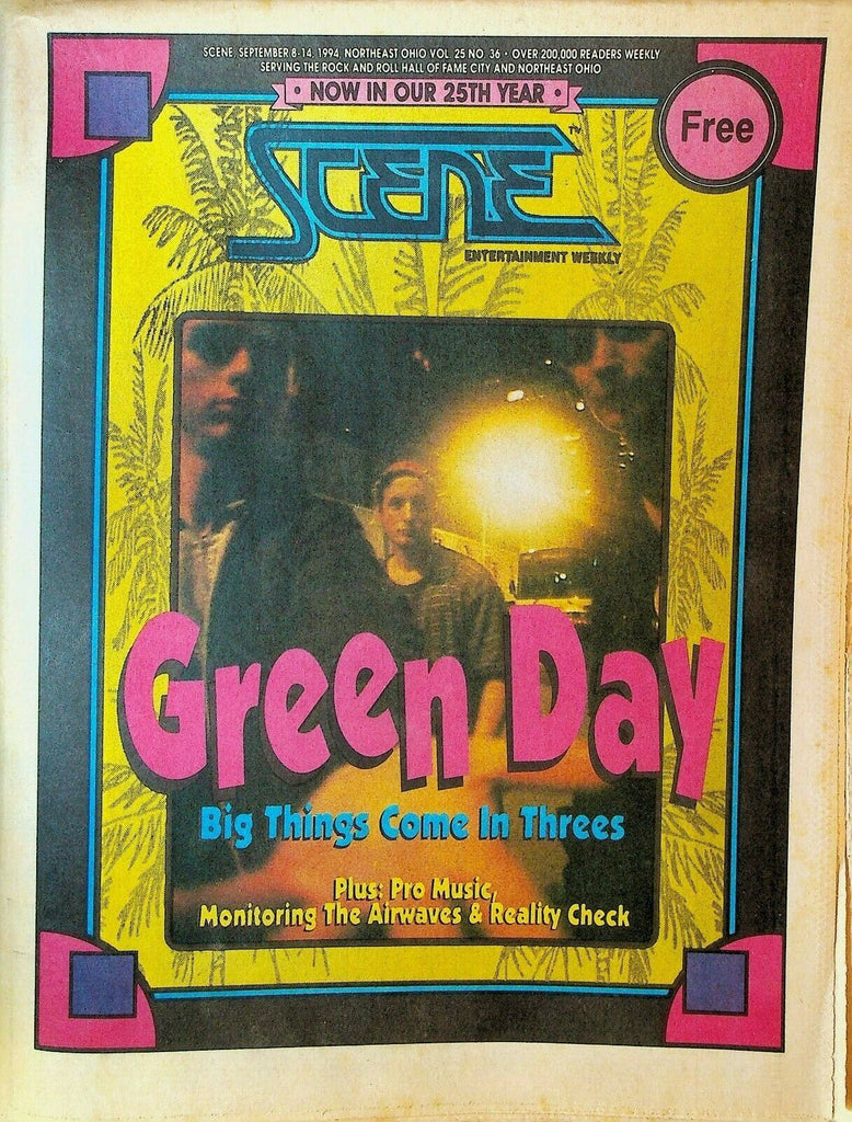 Cleveland Scene Magazine September 8 1994 Green Day Rusted Root Pete Droge
