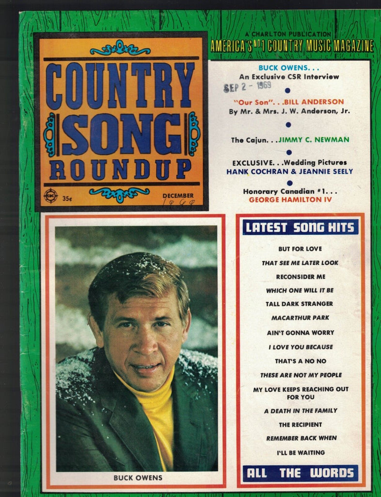 Country Song Roundup December 1969 Buck Owens George Hamilton IV
