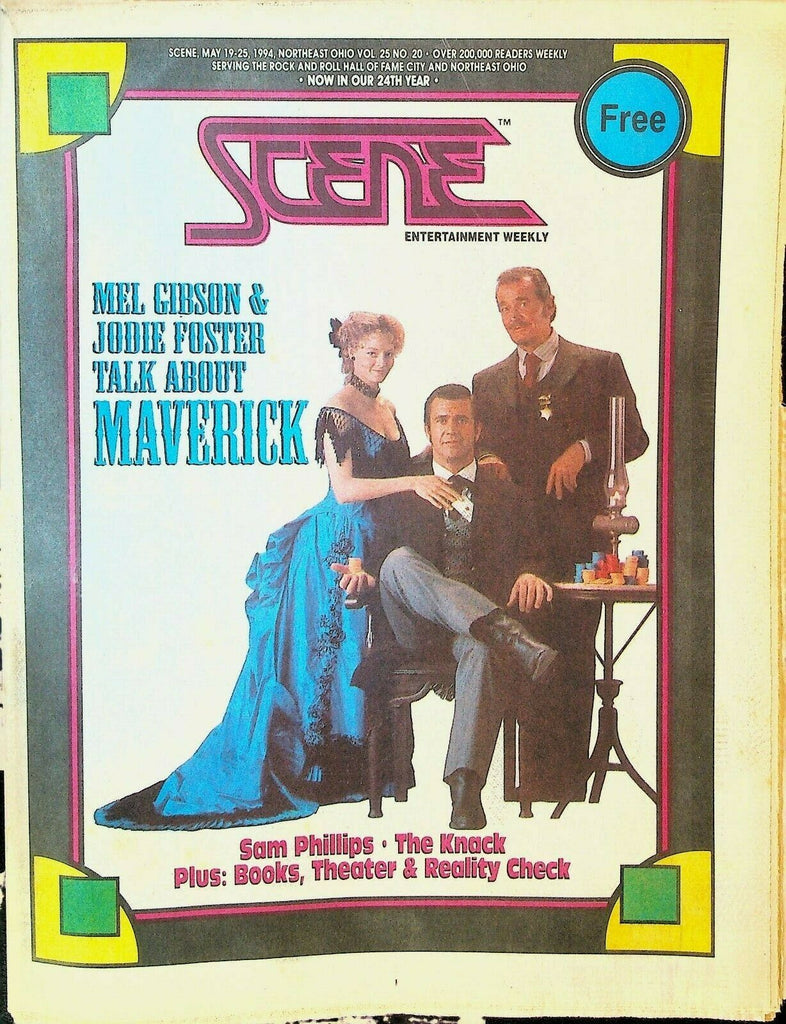 Cleveland Scene Magazine May 19 1994 Mel Gibson Jodie Foster Maverick The Knack