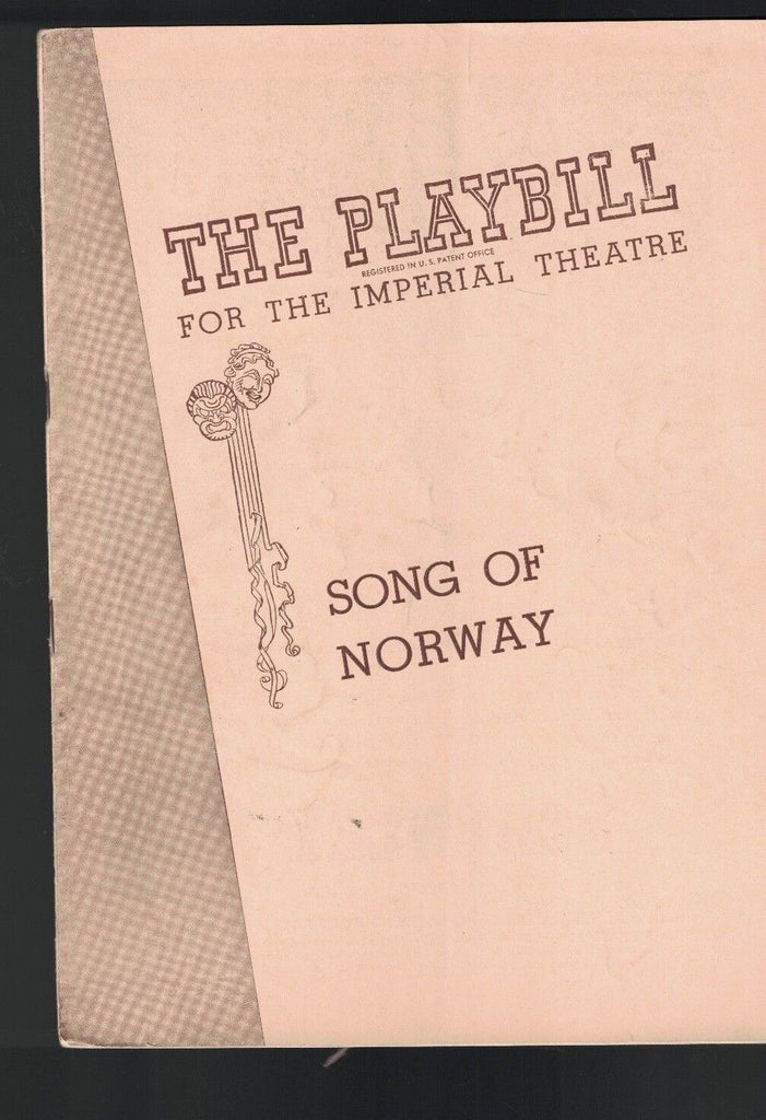 Song of Norway Playbill November 19 1944 Robert Shafer William Carroll