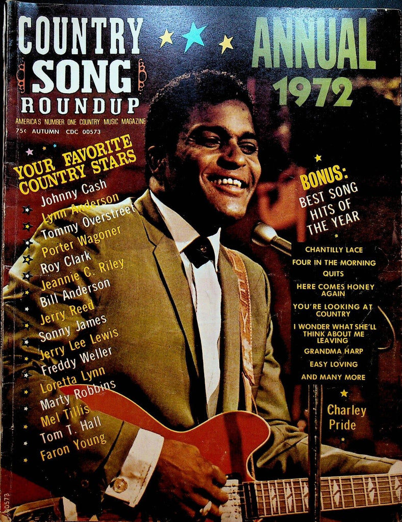 Country Song Roundup Autumn 1972 Charley Pride Johnny Cash Jerry Lee Lewis