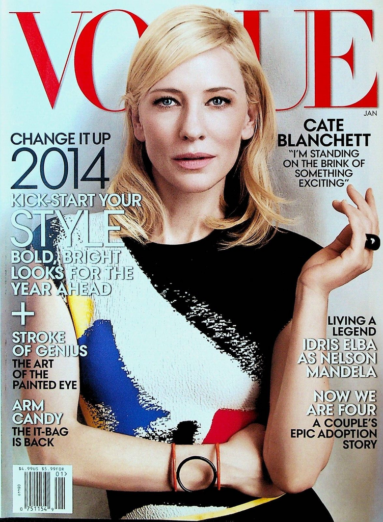 Vogue Magazine January 2014 Cate Blanchett Idris Elba Lupita Nyong'o