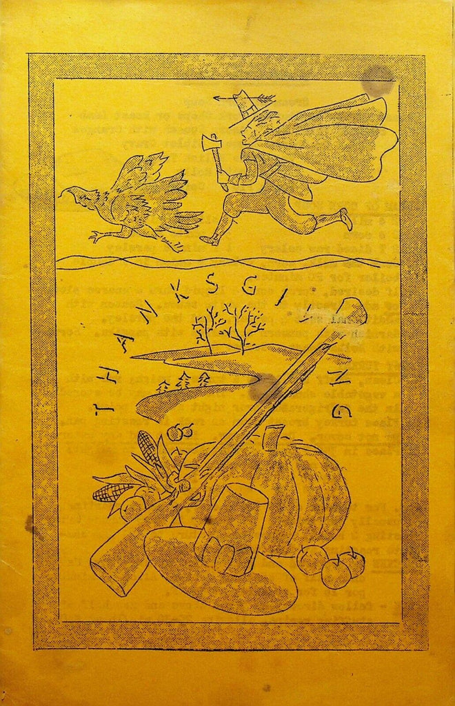 Rochester Gas & Electric 1941 Thanksgiving Recipe Booklet Pilgrim Turkey