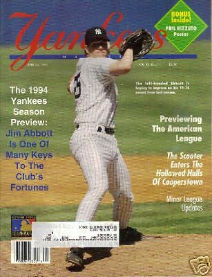 New York Yankees Magazine April 26 1994 Jim Abbott Phil Rizzuto