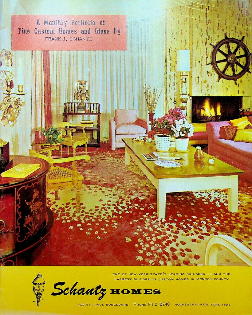 Custom Homes & Ideas by Schantz Homes Rochester NY Magazine 1960s