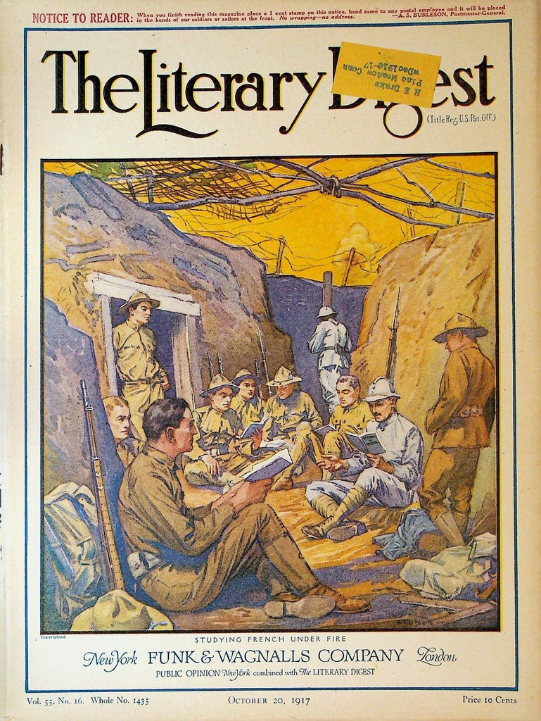 The Literary Digest October 20 1917 WWI Quebec Bridge Degas Red Cross Nurses