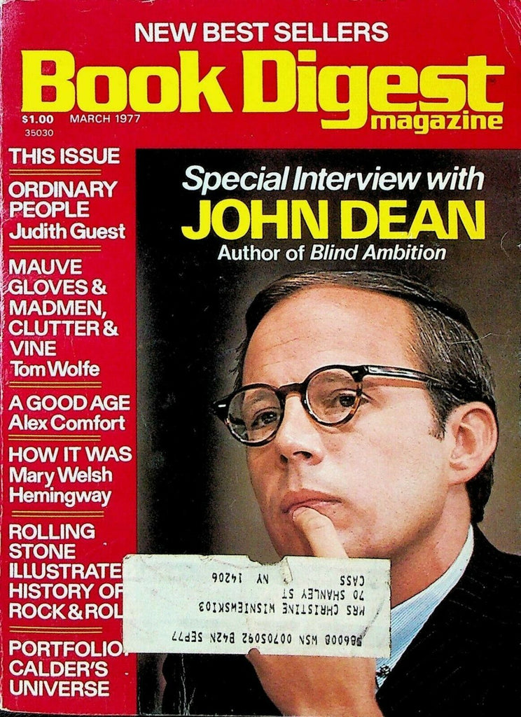 Book Digest Magazine March 1977 John Dean Ernest Hemingway Tom Wolfe
