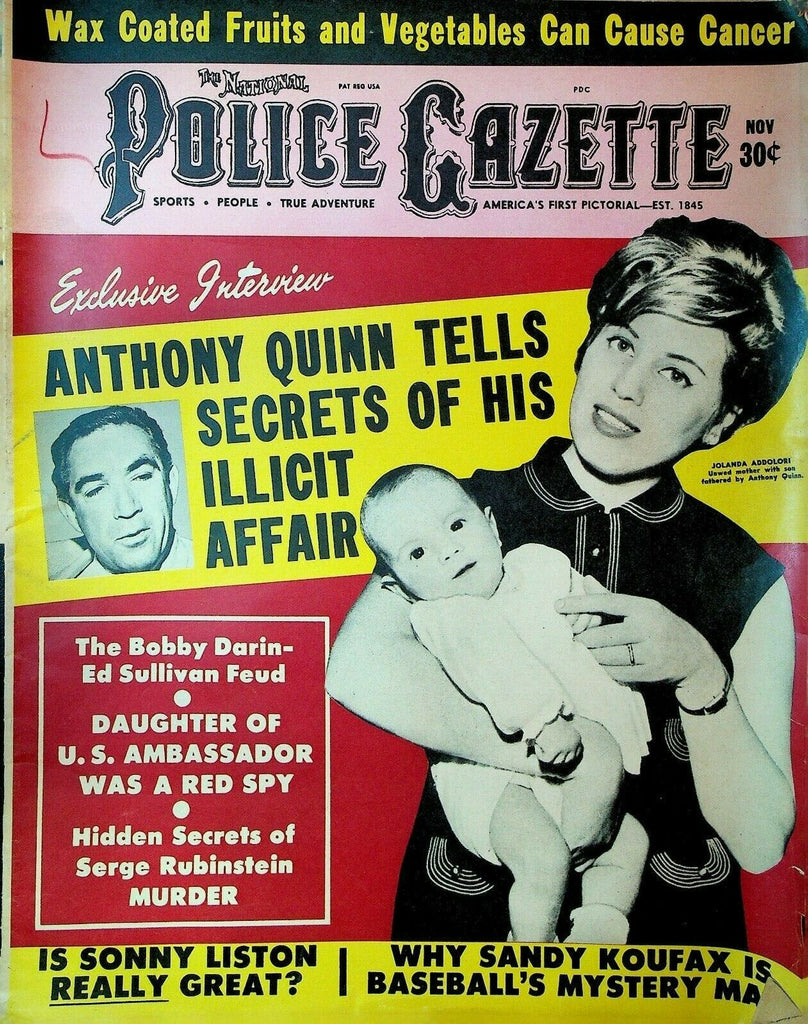 National Police Gazette November 1963 Sandy Koufax New York World's Fair