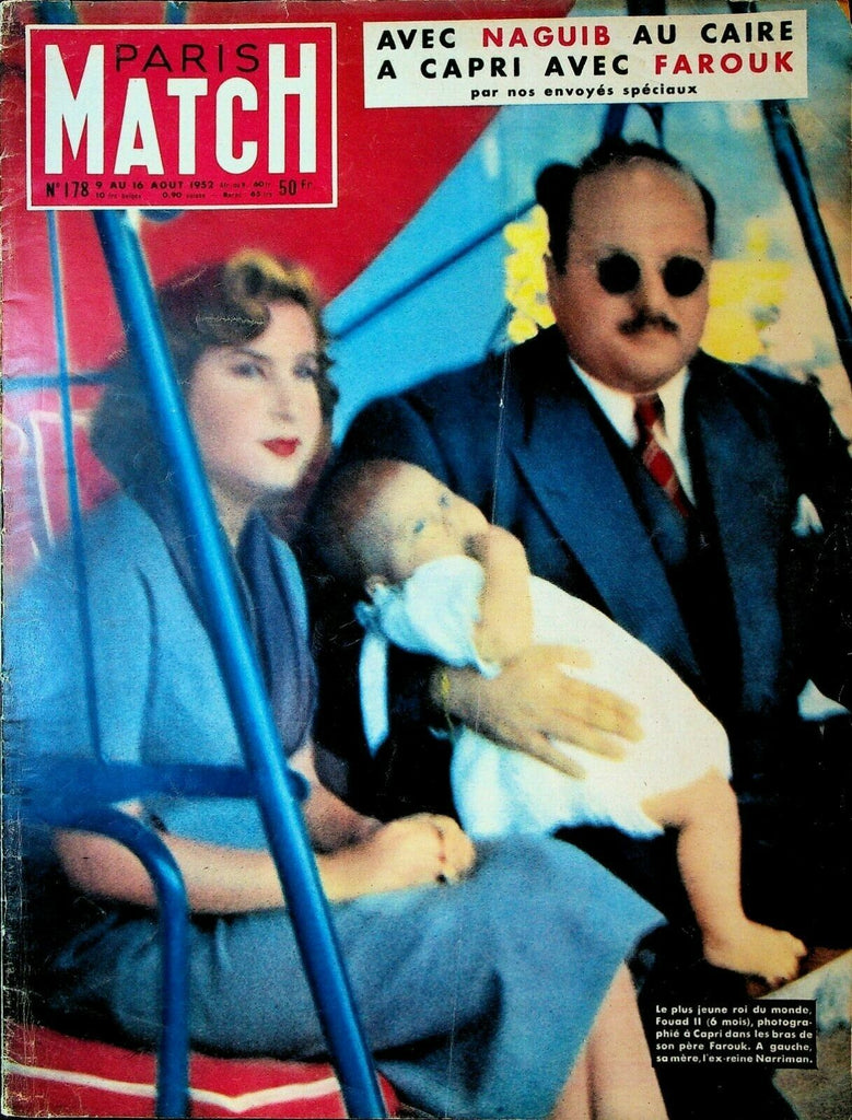 Paris Match August 9 1952 Farouk of Egypt Georges Renault Ginger Rogers