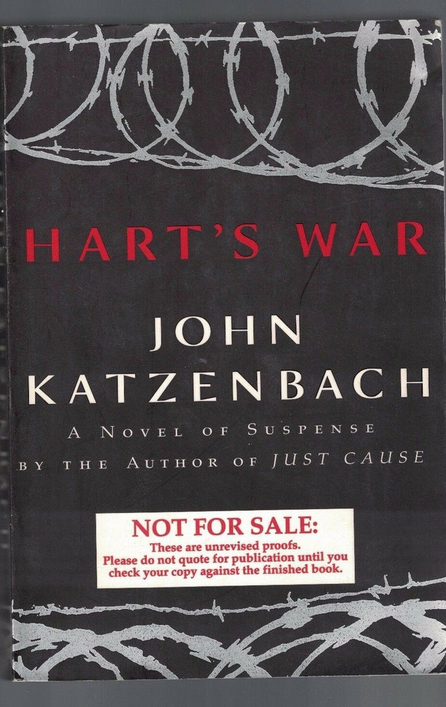 Hart's War (Unrevised Proofs) John Katzenbach Advanced Reading Copy ARC 1999