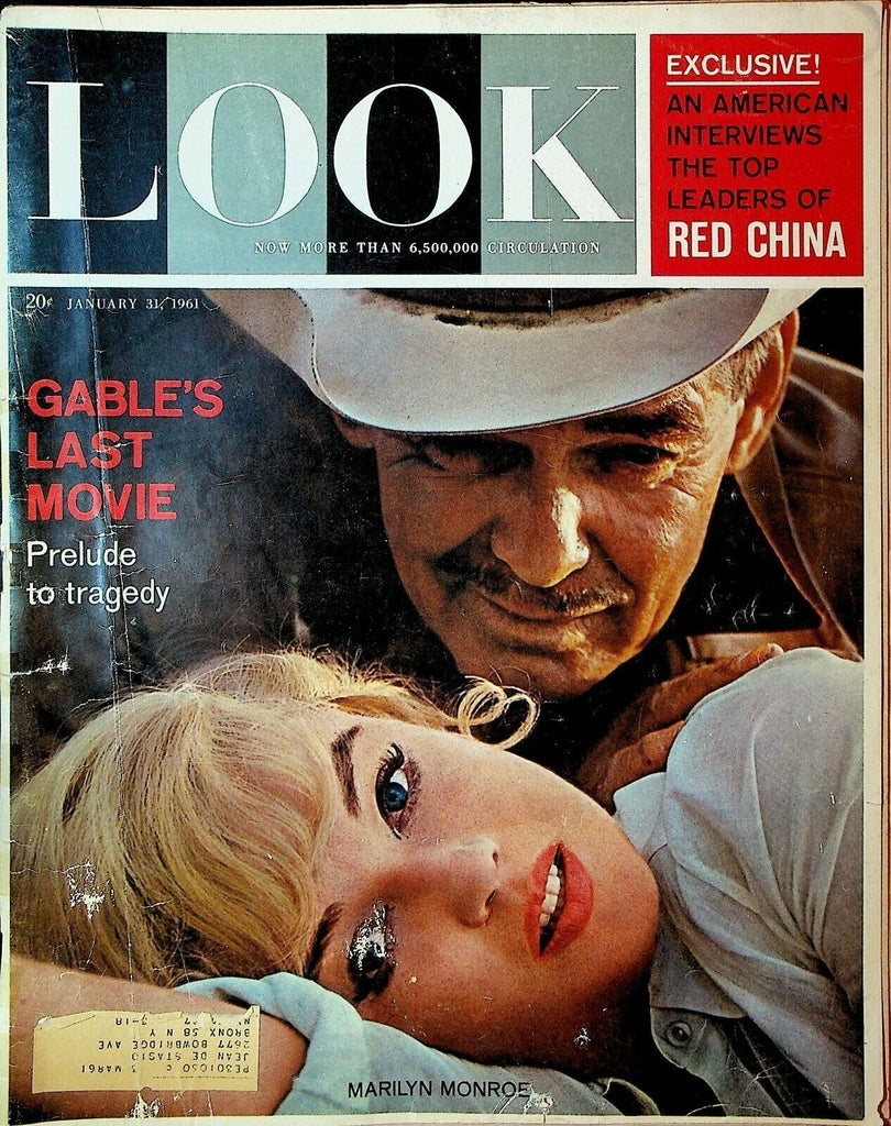 Look Magazine January 31 1961 Marilyn Monroe Clark Gable China Chou En-lai