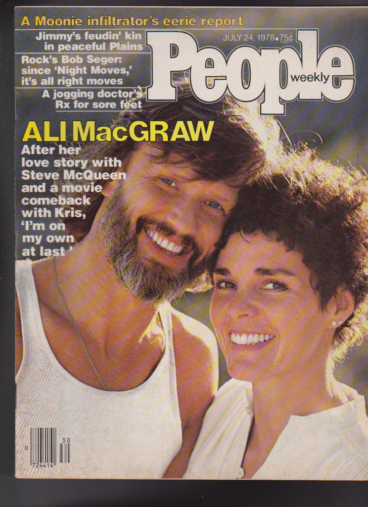 People Magazine Ali MacGraw Bob Seger Moonies July 24 1978 Free S/H