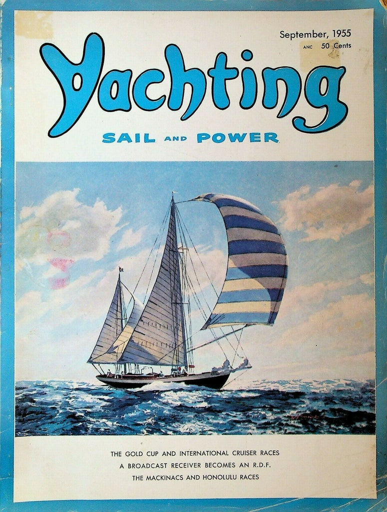 Yachting Magazine September 1955 Mackinac Races Gotland Race Gold Cup