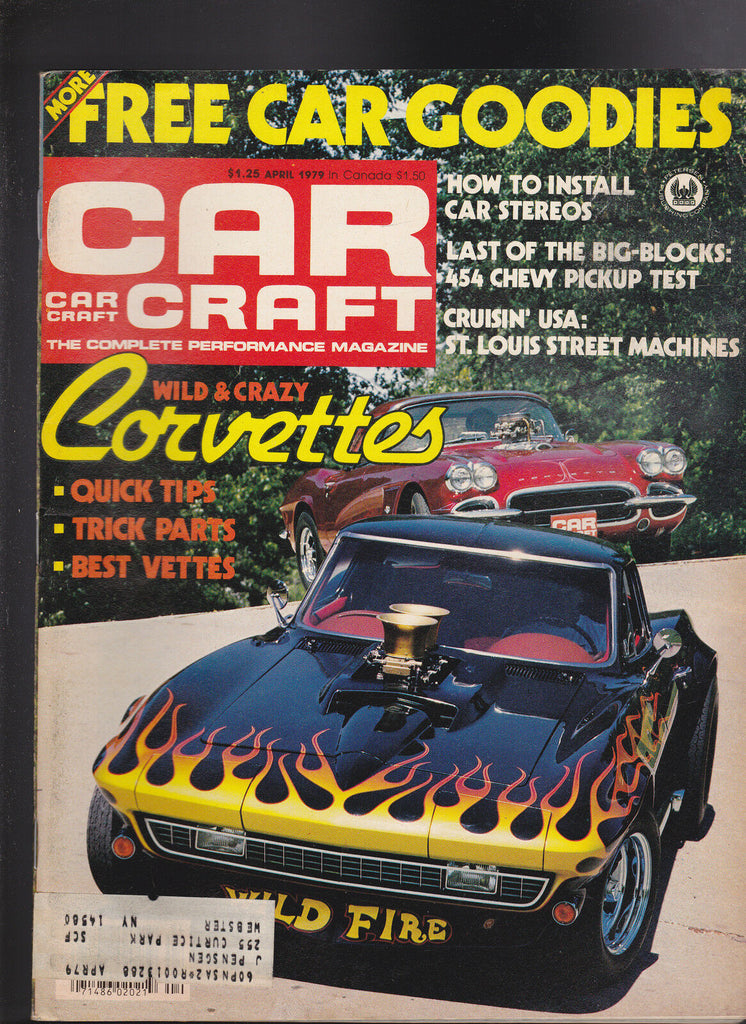 Car Craft Magazine Corvette St Louis Street Machines April 1979  FREE US S/H