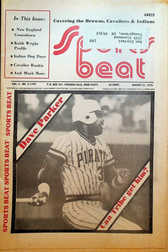 Sports Beat Magazine August 31 1978 Dave Parker Keith Wright