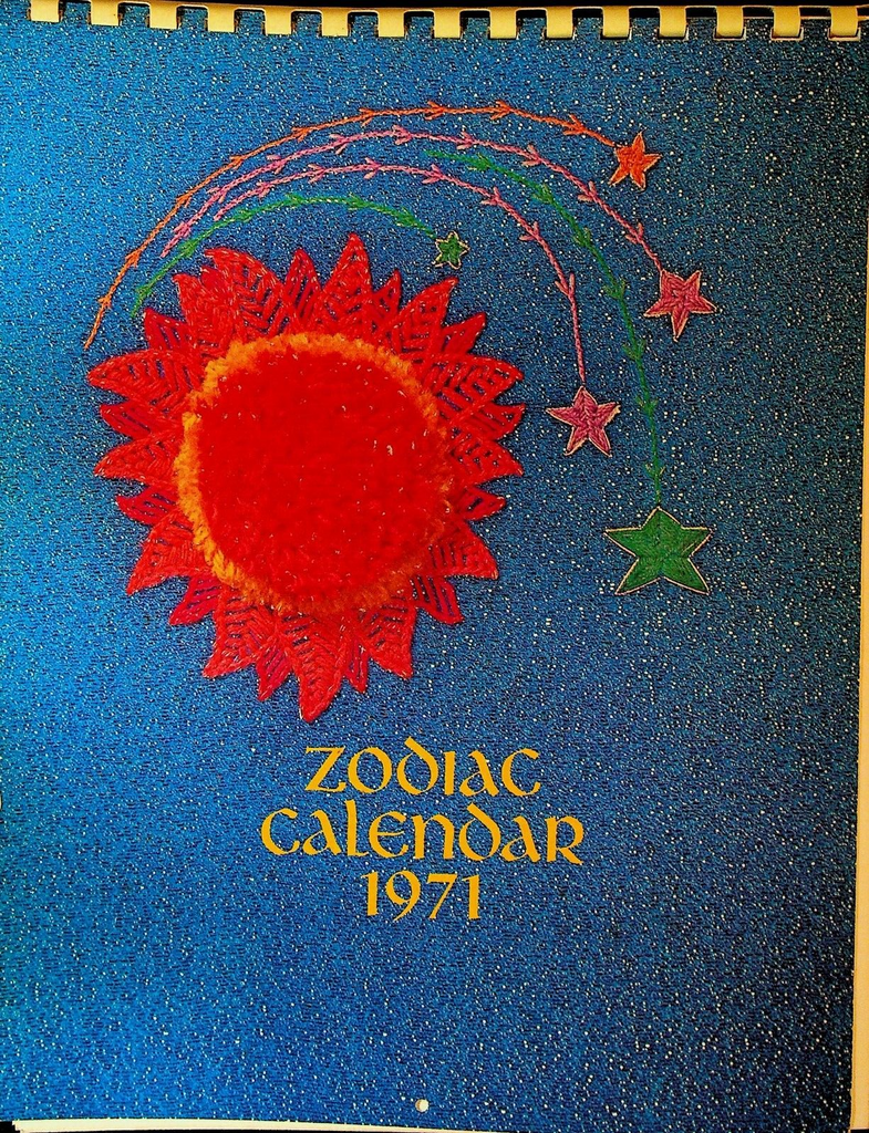 Zodiac Calendar 1971 Buzza Cardoza Astrology