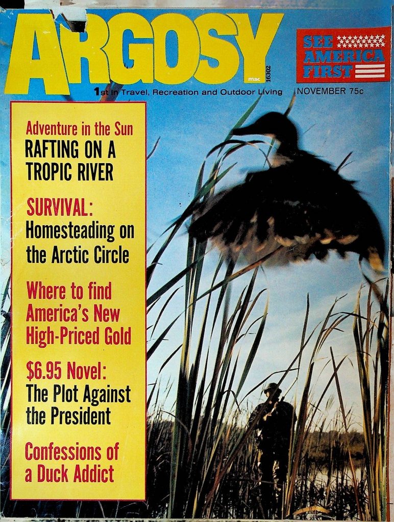 Argosy Magazine November 1972 Piasa Bird Duck Hunting Death Valley