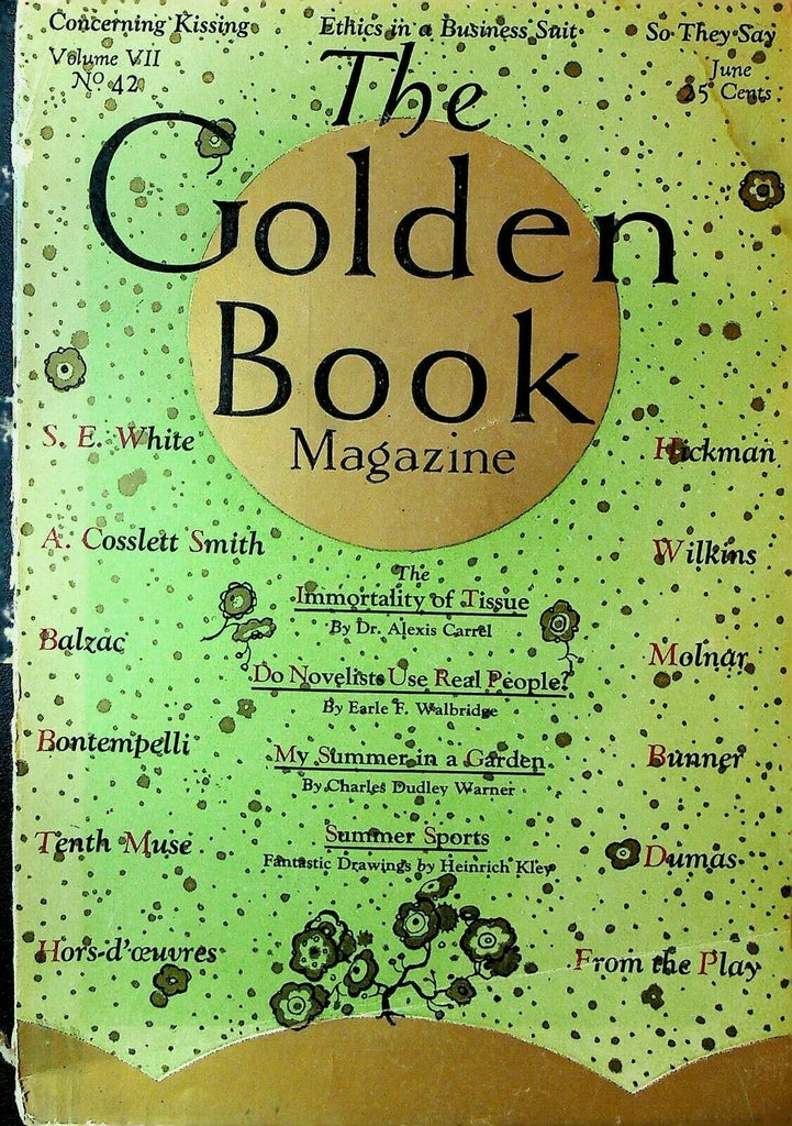 Golden Book Magazine June 1928 Edgar Allan Poe Alexander Dumas Carlos Rubio