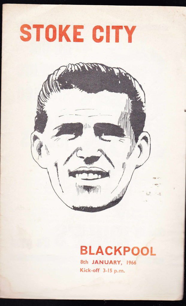 Stoke City v Blackpool Official Programme Jan 8 1966