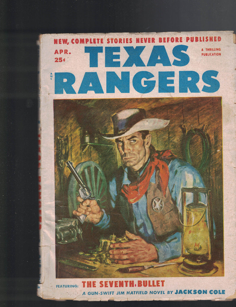 Texas Rangers Pulp April 1954 Jackson Cole Ben Frank George Kilrain