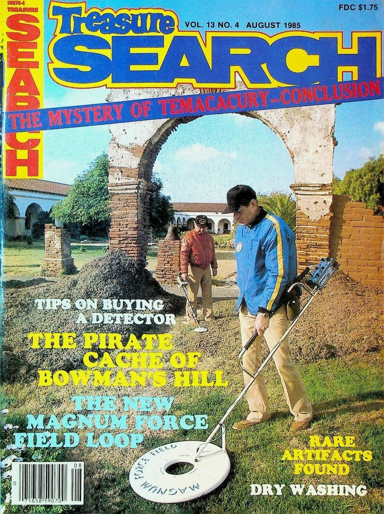 Treasure Search Magazine August 1985 Bowman's Hill Temacacury Mystery