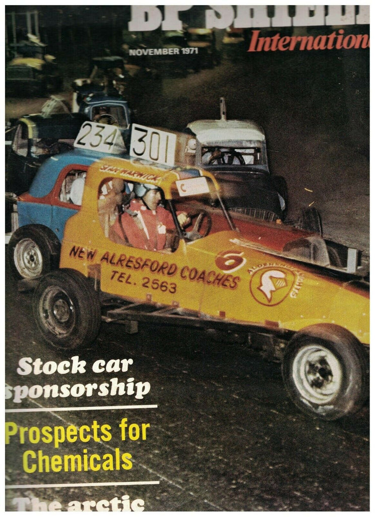 BP Shield International Magazine November 1971 Stock Car British Petroleum