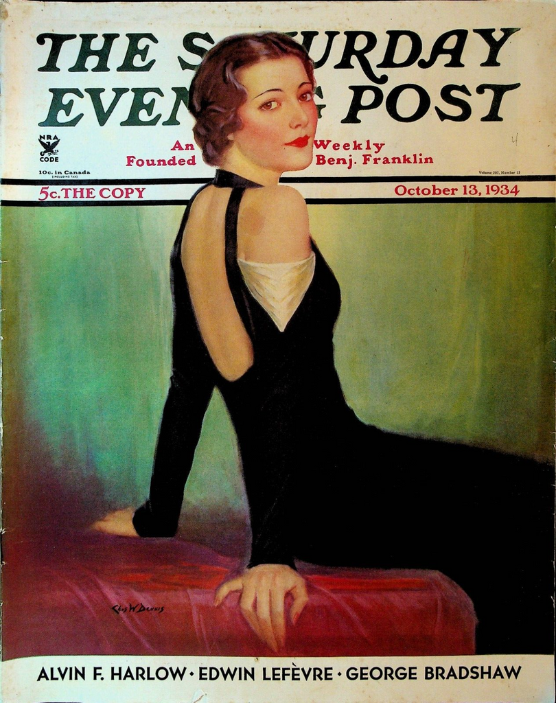 Saturday Evening Post October 13 1934 Charles W Dennis Maude Parker