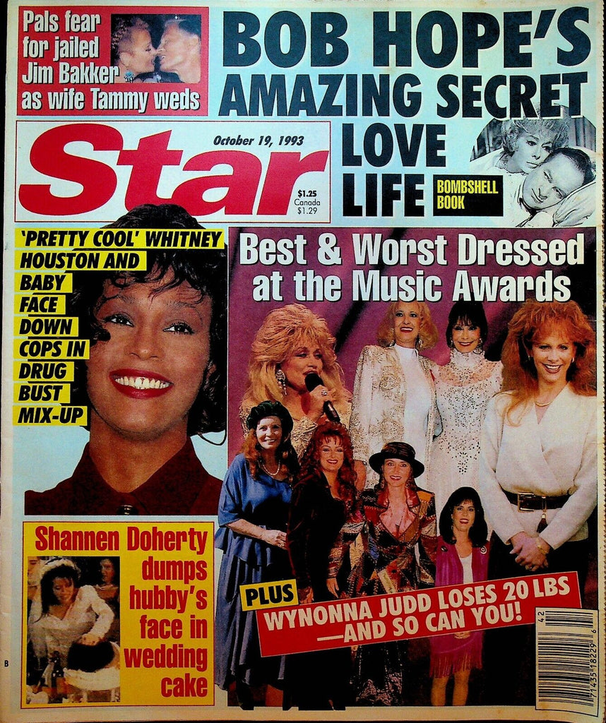 Star Magazine October 19 1993 Whitney Houston Shannen Doherty Bob Hope