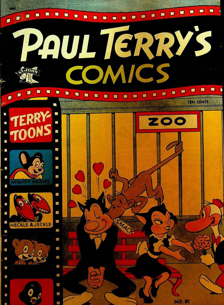 Paul Terry's Comics 91 1952 Mighty Mouse Heckle & Jeckle Zoo St John's