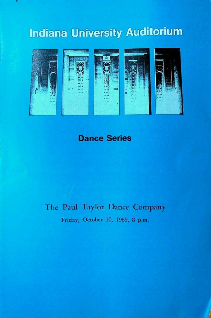 The Paul Taylor Dance Company Program October 1969 Indiana University