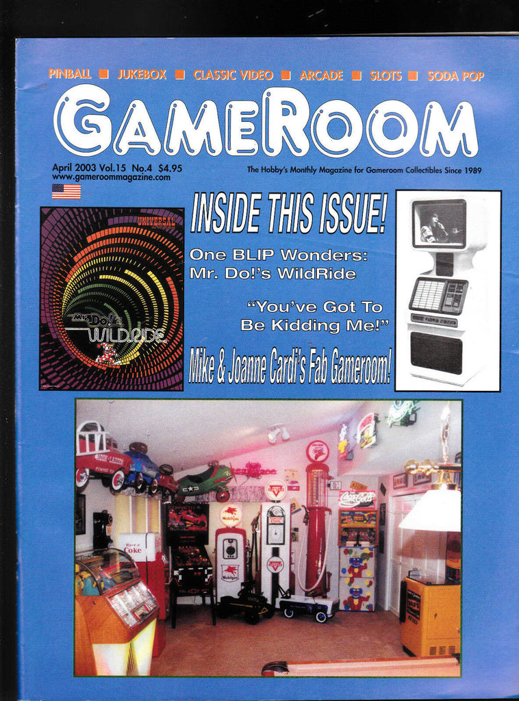 GameRoom Magazine Mr Do!s Wild Ride Mike Cardi  April 2003