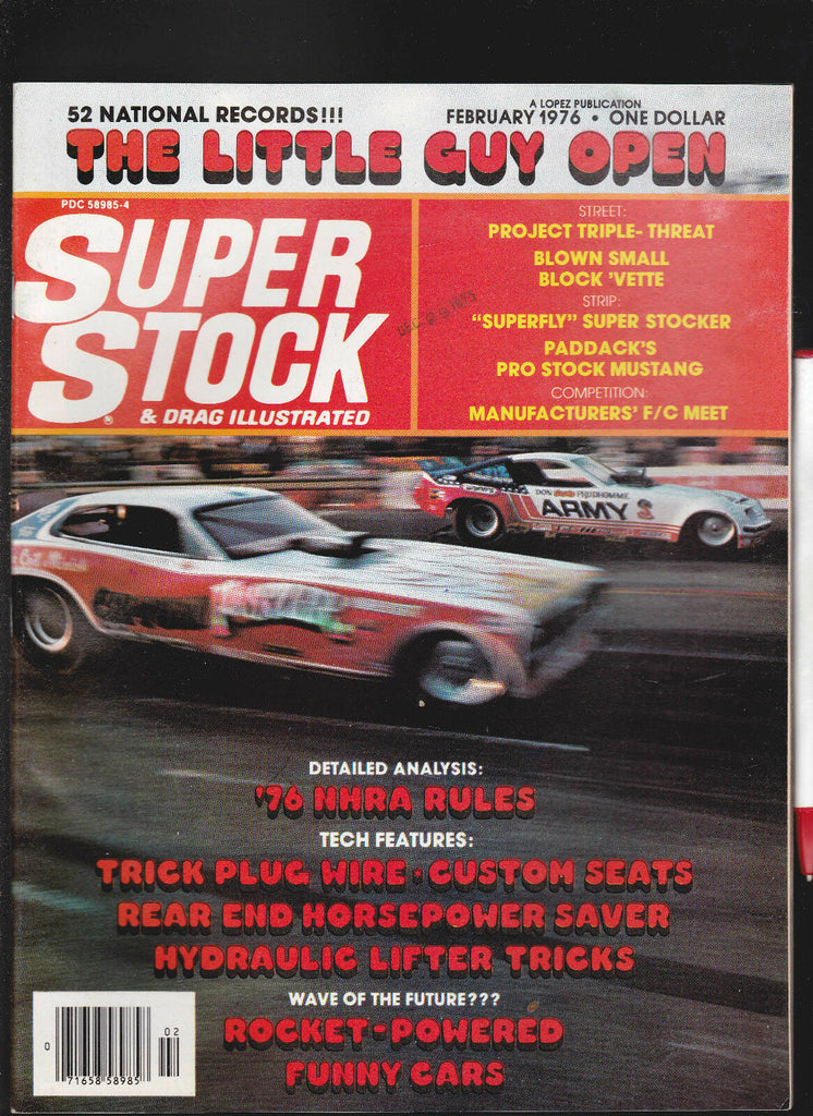 Super Stock & Drag Illustrated The Little Guy Open  February 1976  FREE US S/H