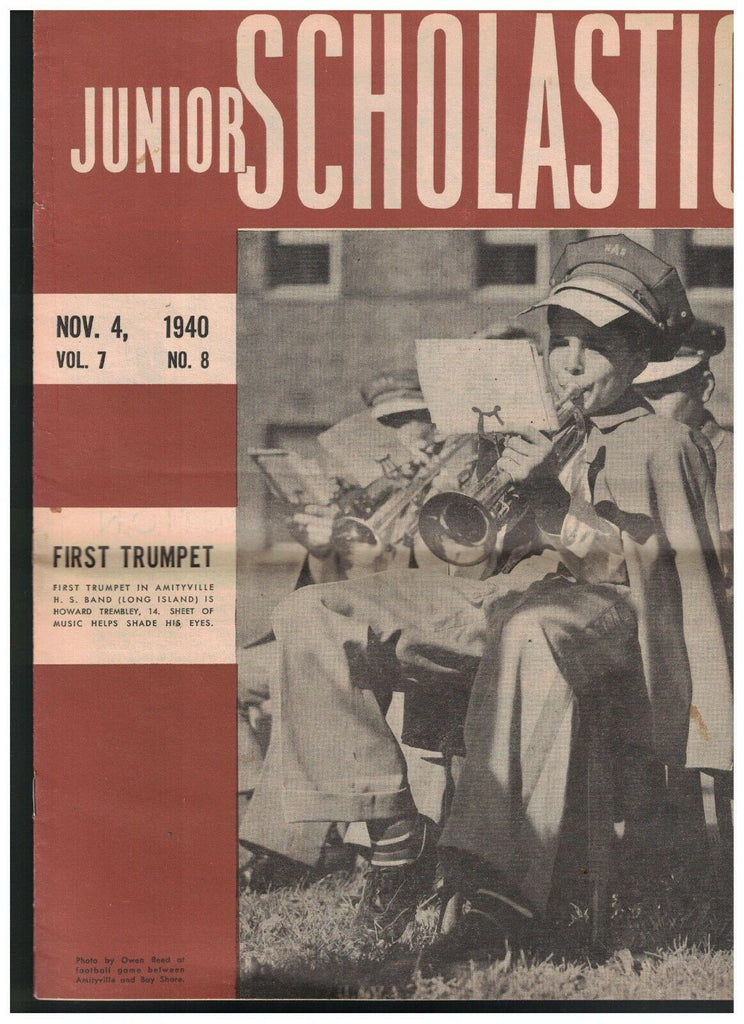 Junior Scholastic November 4 1940 Howard Trembley Amityville High School Band NY