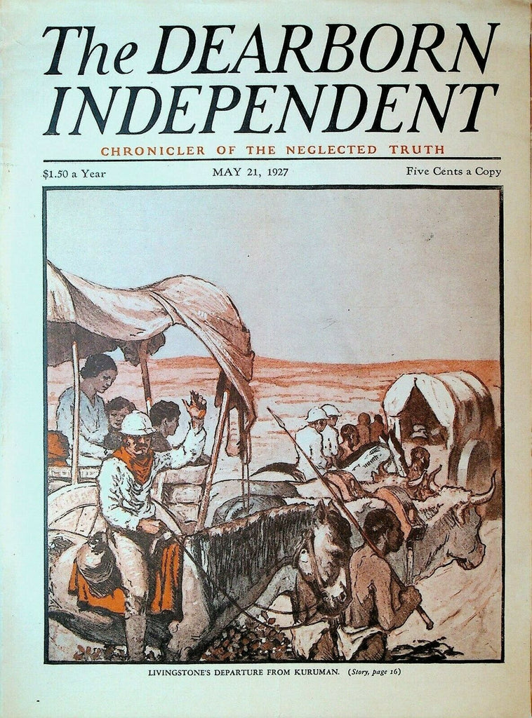 The Dearborn Independent May 21 1927 Livingstone Africa CR Aschemeier