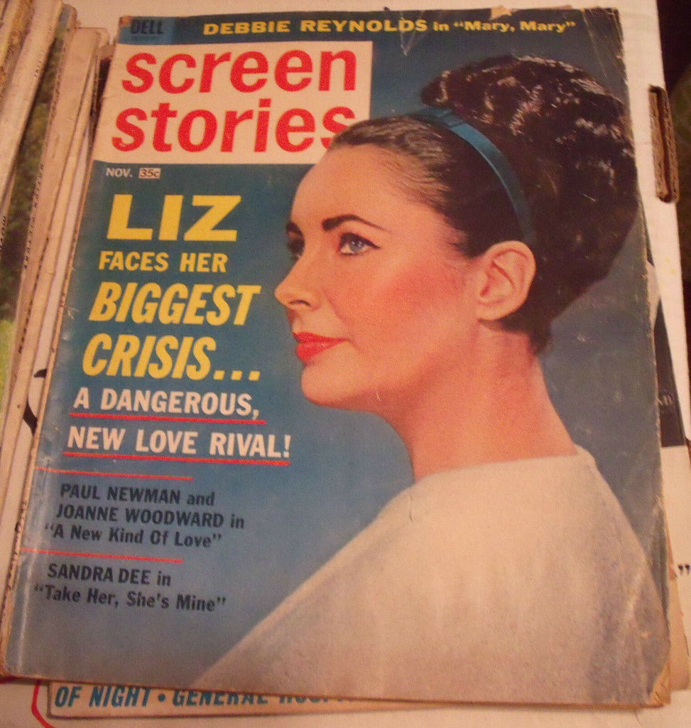 Screen Stories Liz Taylor Sandra Dee Paul Newman Debbie Reynolds November 1963