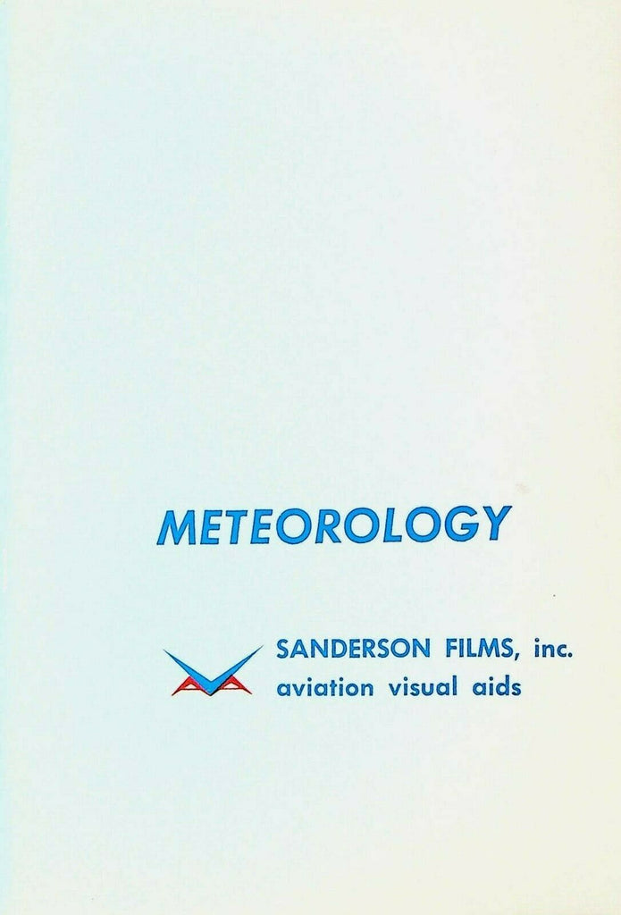 Meteorology Booklet Sanderson Films 1961 Flight Airplanes