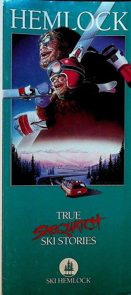 Hemlock True Sasquatch Ski Stories 1987 Brochure Agassiz British Columbia
