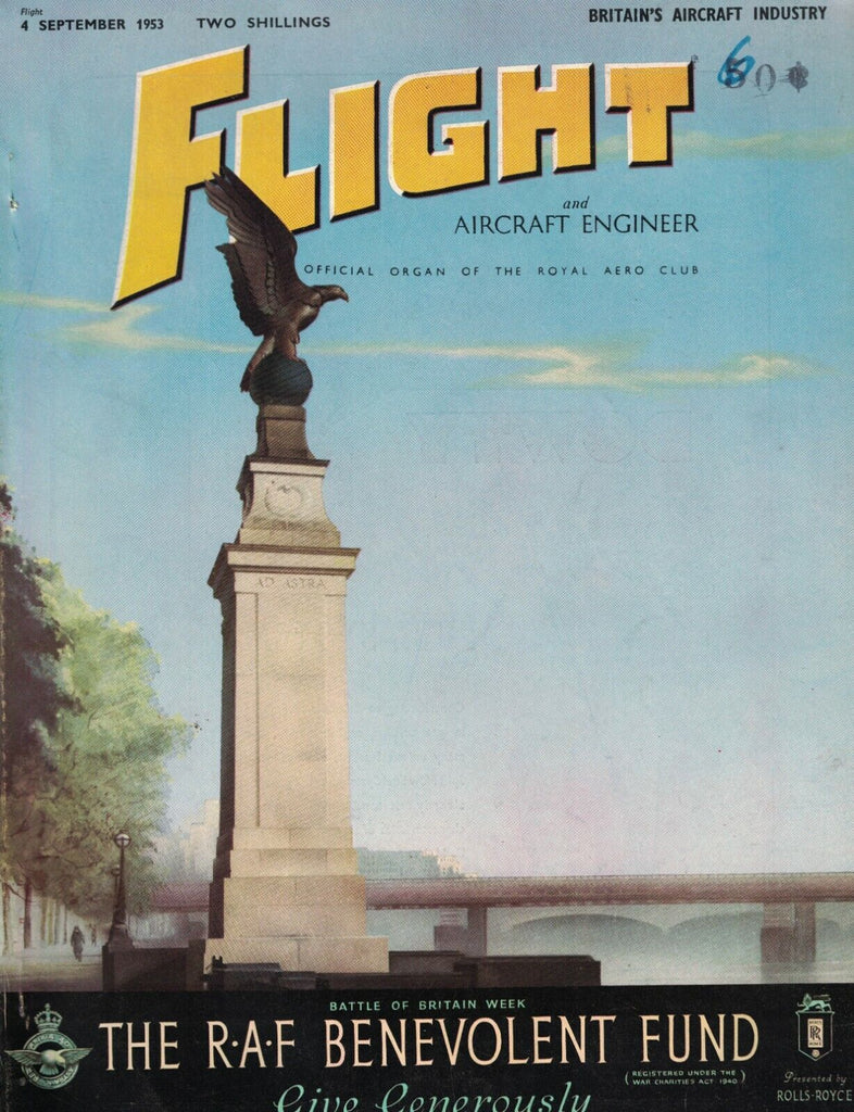Flight & Aircraft Engineer Magazine September 4 1953 Britain's Aircraft Industry