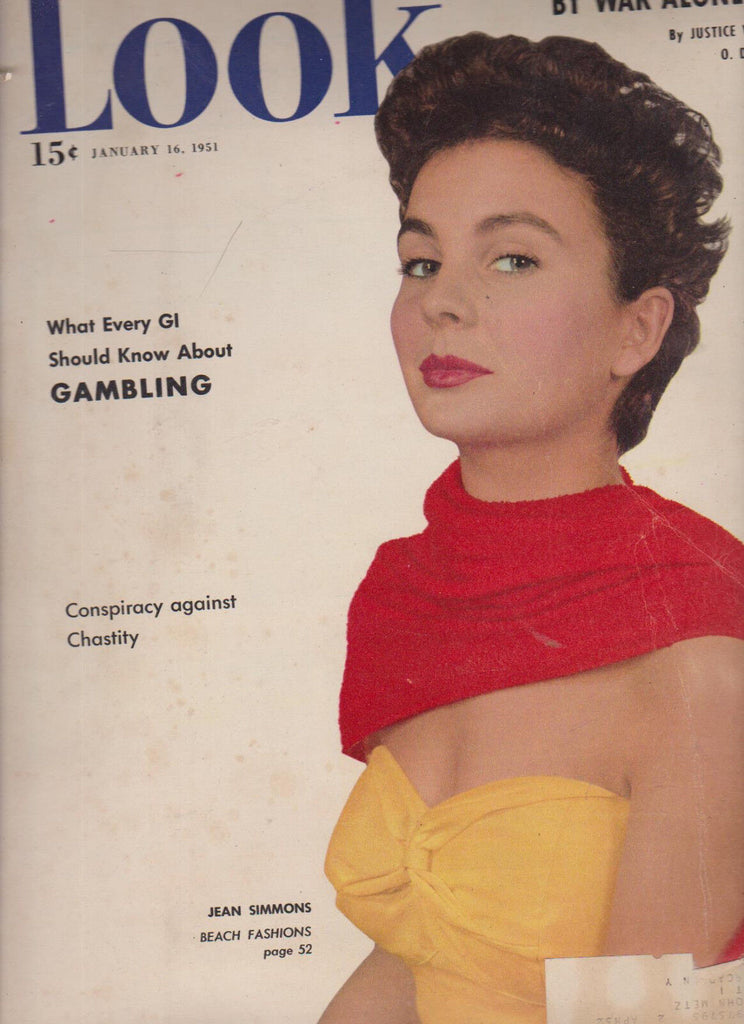 Look Magazine January 16 1951 Jean Simmons Roller Derby TV Awards