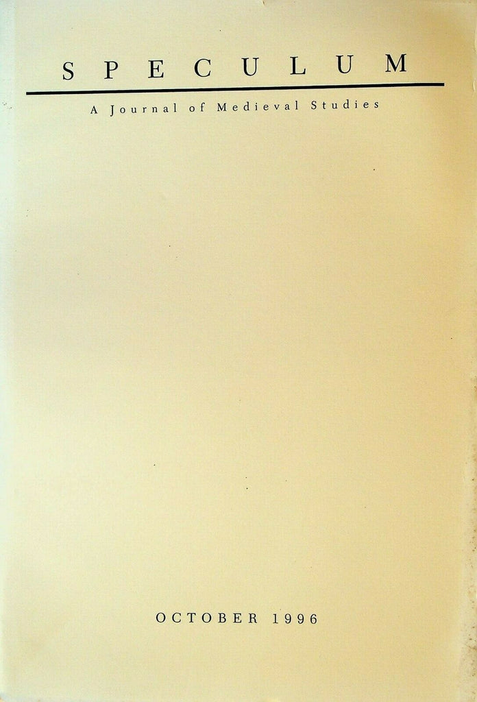Speculum Journal of Medieval Studies October 1996 Bede Cassiodorus Jean Renart