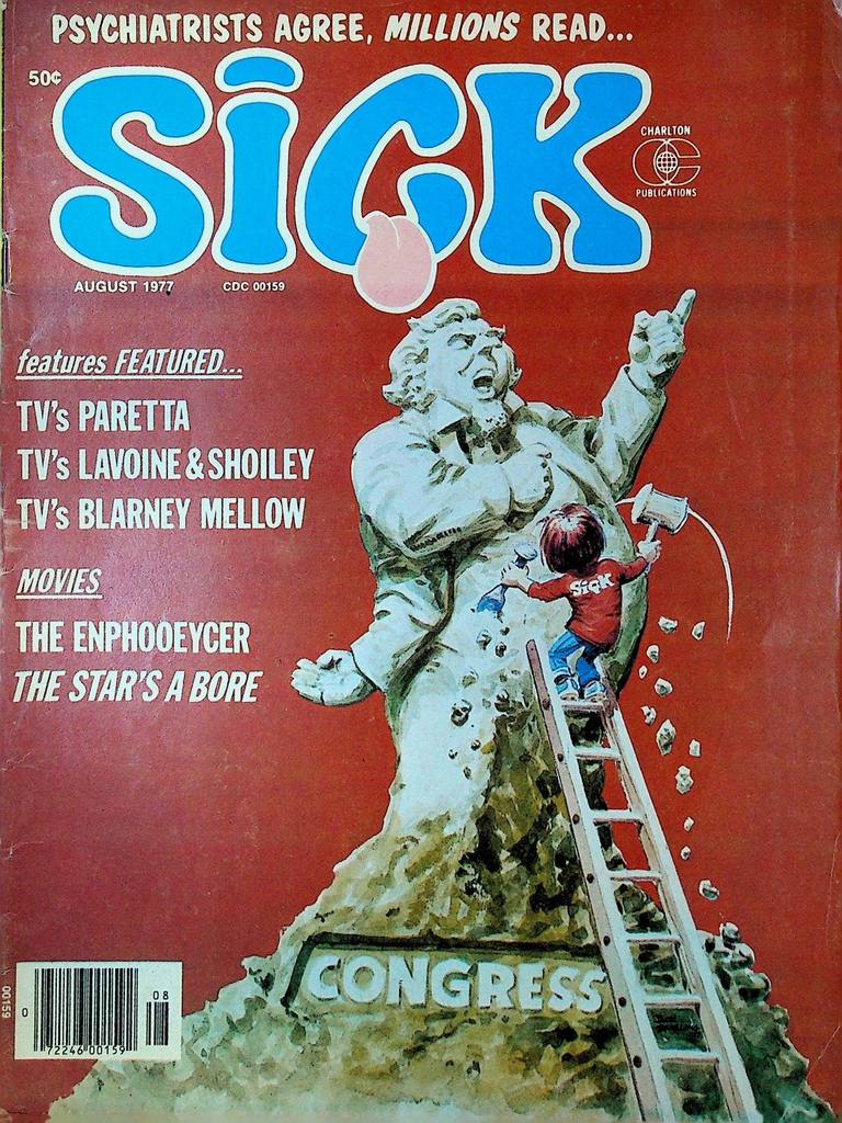 Sick Magazine August 1977 Barney Miller Laverne & Shirley Baretta A Star Is Born