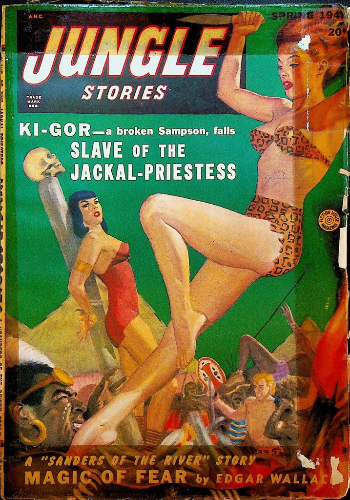 Jungle Stories Pulp Spring 1948 Edgar Wallace John Peter Drummond Wilton Hazzard