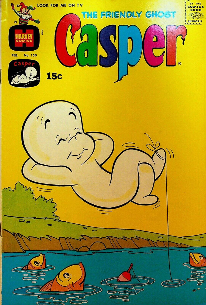 The Friendly Ghost Casper 150 Fishing Cover Harvey Comics 1970