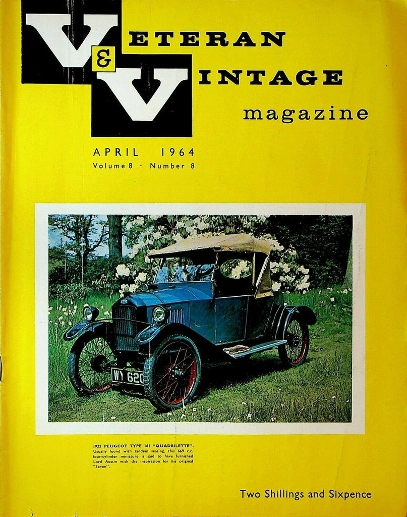Veteran & Vintage Car Magazine April 1964 Brighton Pioneer Run Alfa Romeo
