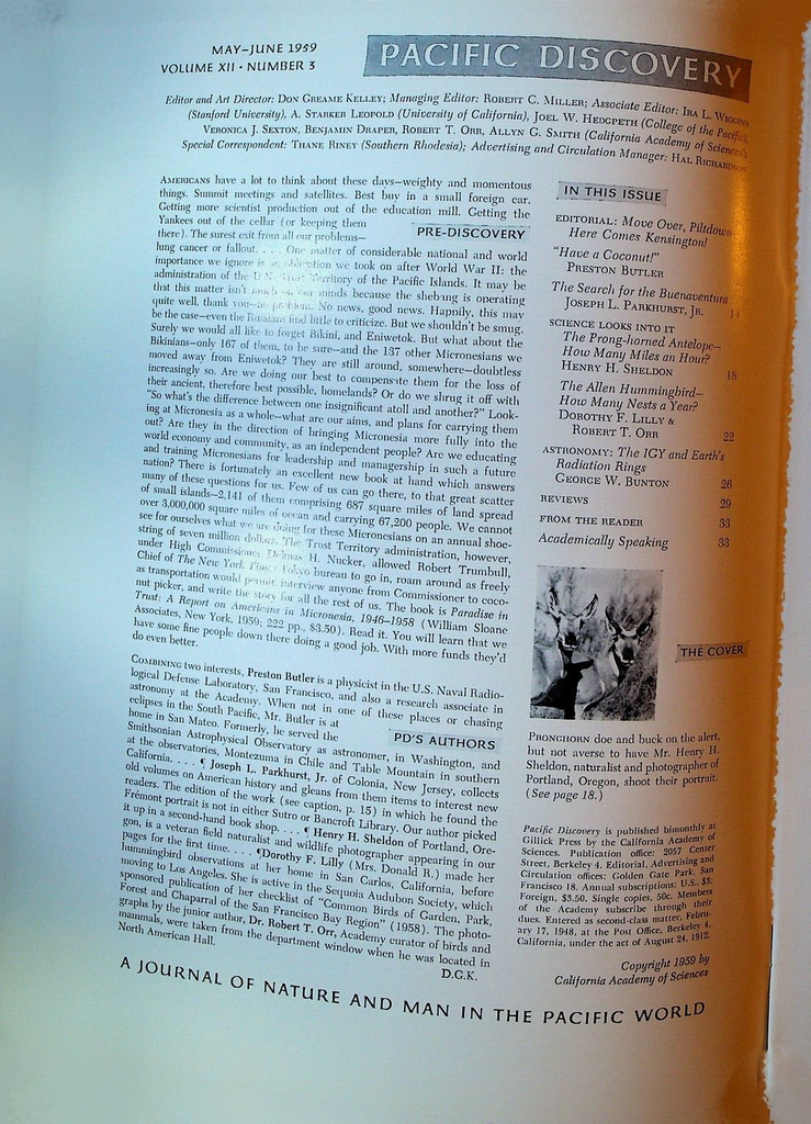 Pacific Discovery Magazine May 1959 Pukapuka Buenaventura