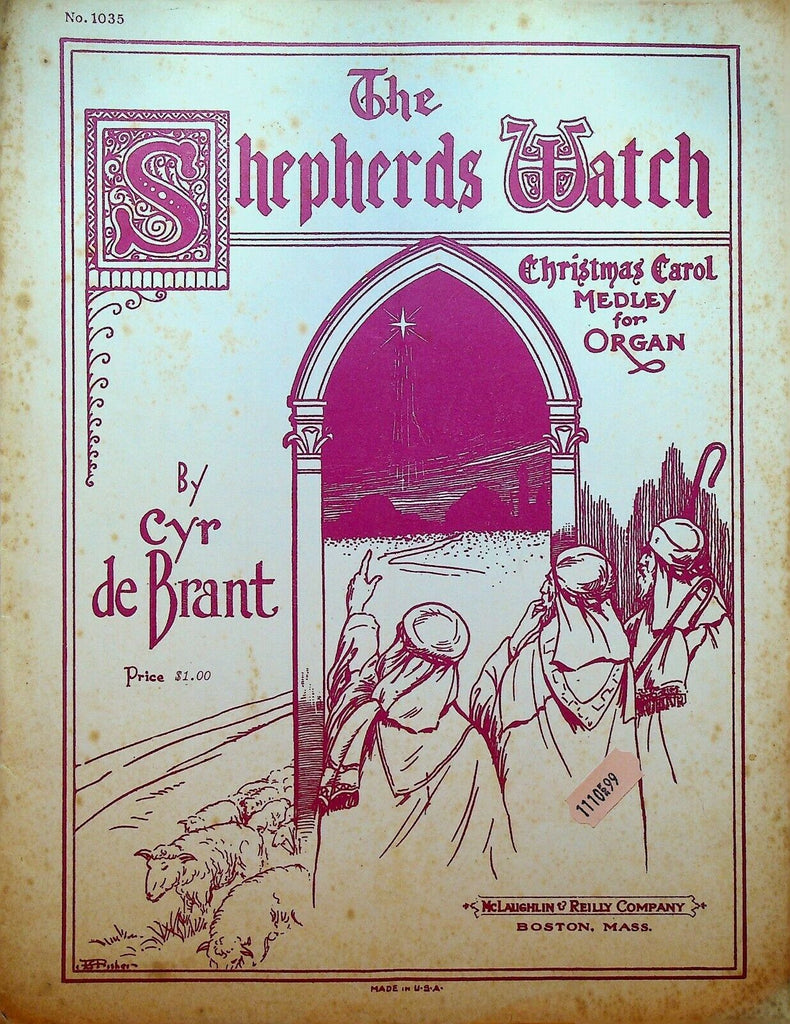 The Shepherds Watch Christmas Carol Medley for Organ Cyr de Brant 1938