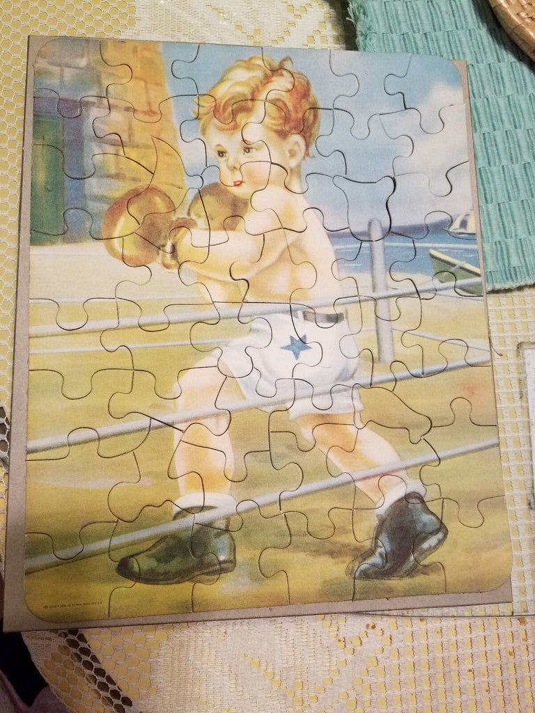Boxing & Diving Puzzles 2 Perfect Children's Puzzles #210 1940s