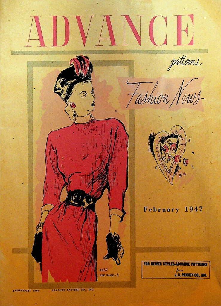 JC Penney Advance Patterns Fashion News February 1947