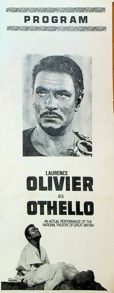 Laurence Olivier as Othello Program 1965 Movie